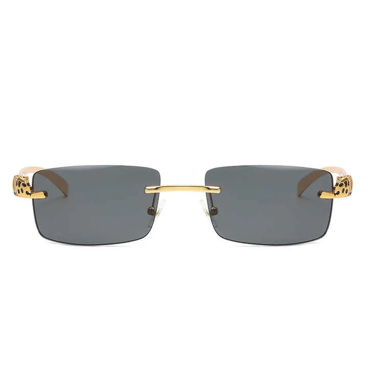 نظارات شمسية أنيقة كلاسيكية بدون إطار مربعة . Classic Fashion Rimless Square Sunglasses for Women