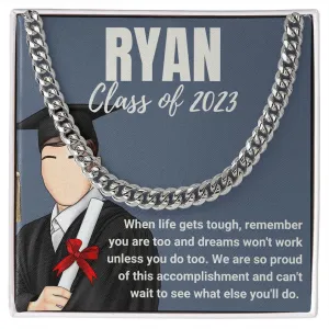 2023 Graduation Gift for Him, 2023 High School Graduation Gift, Stainless Steel Necklace for Him, College Graduation Necklace for Him