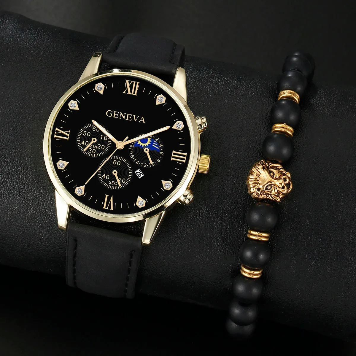 2PCS Men'sFashion Classic Quartz