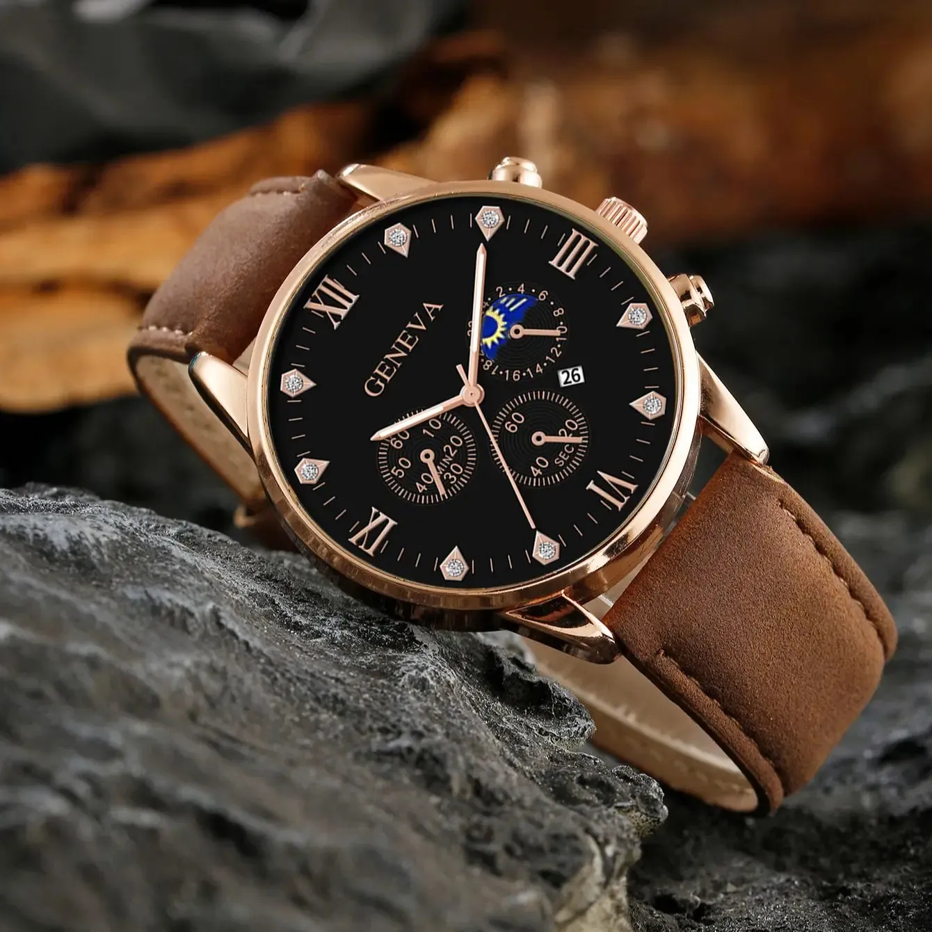 2PCS Men'sFashion Classic Quartz