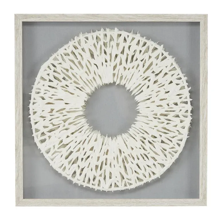 3D Circle Wall Art in White