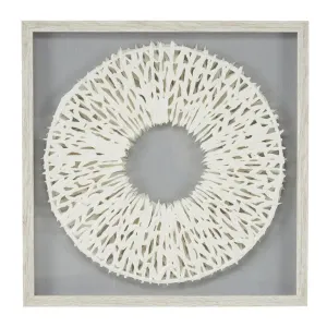3D Circle Wall Art in White