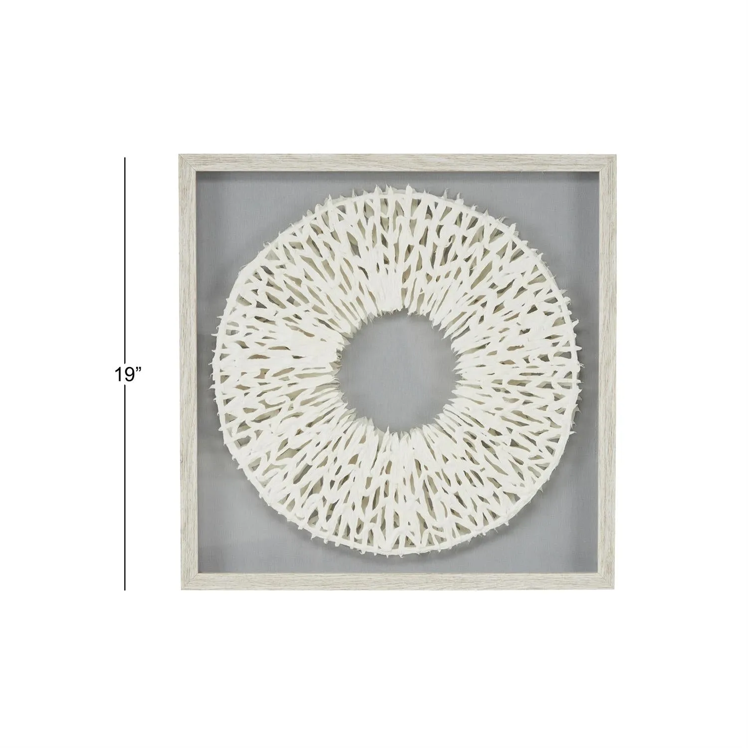 3D Circle Wall Art in White