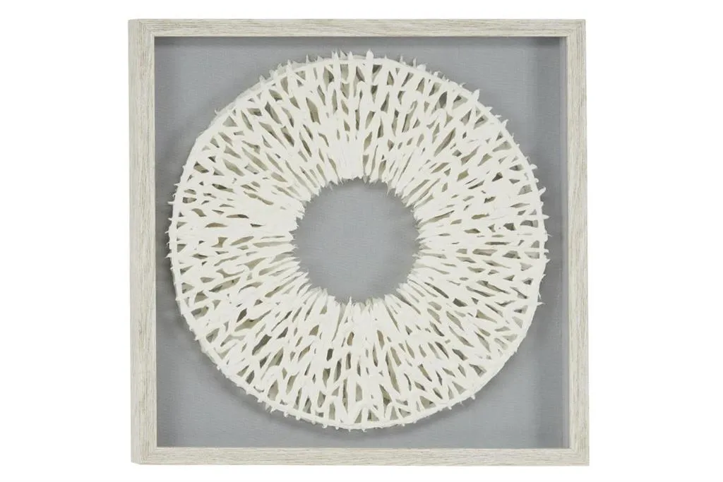 3D Circle Wall Art in White