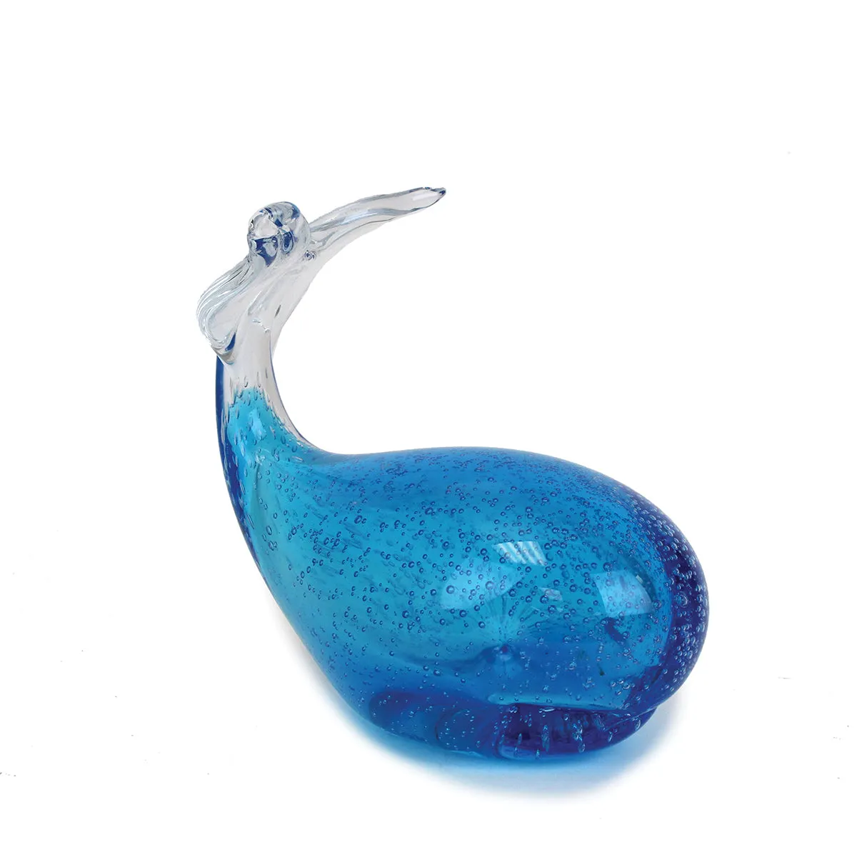 6.3 in. Glass Blue Whale