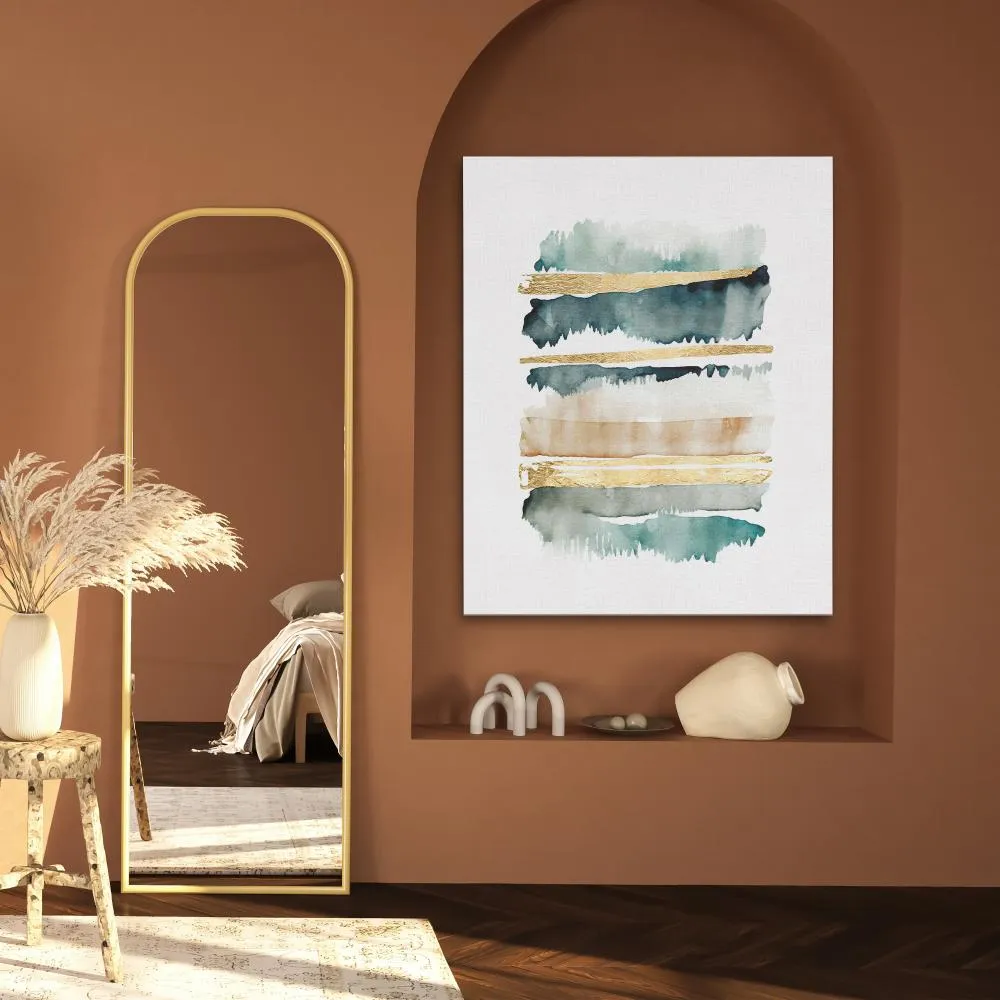 Abstract Forest with Gold