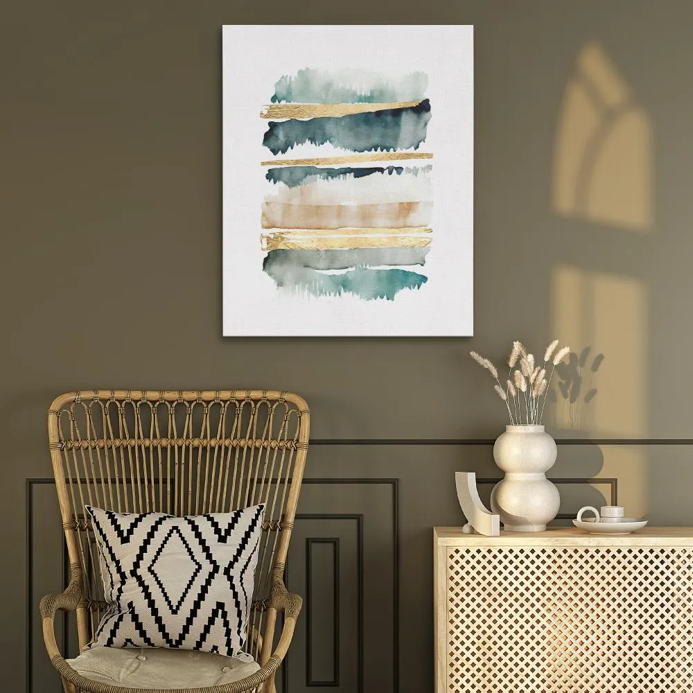 Abstract Forest with Gold