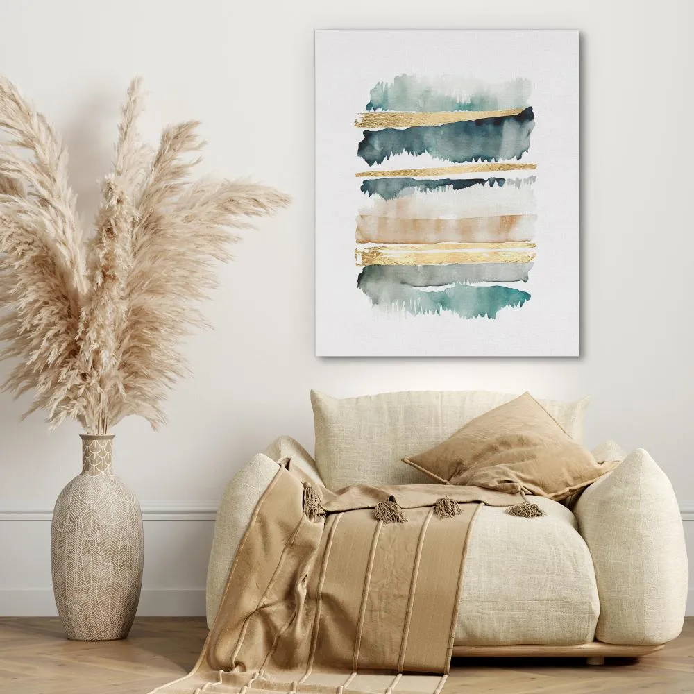 Abstract Forest with Gold