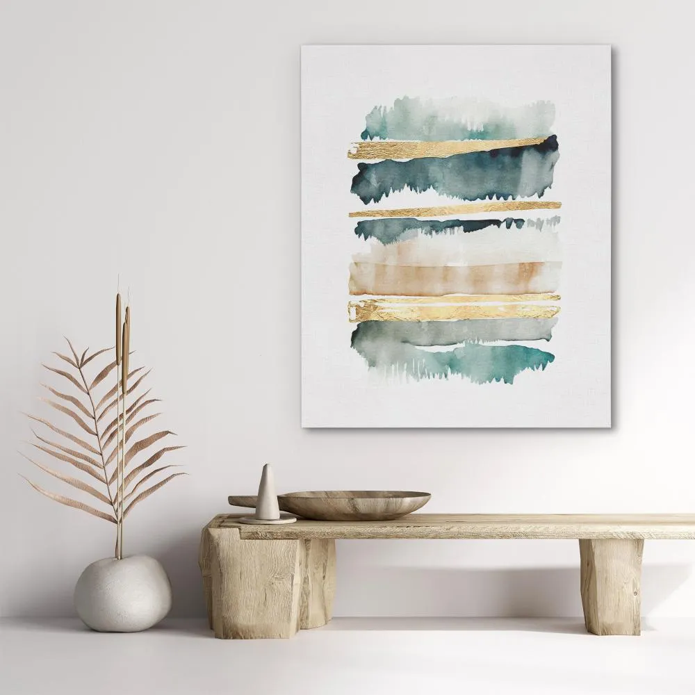 Abstract Forest with Gold