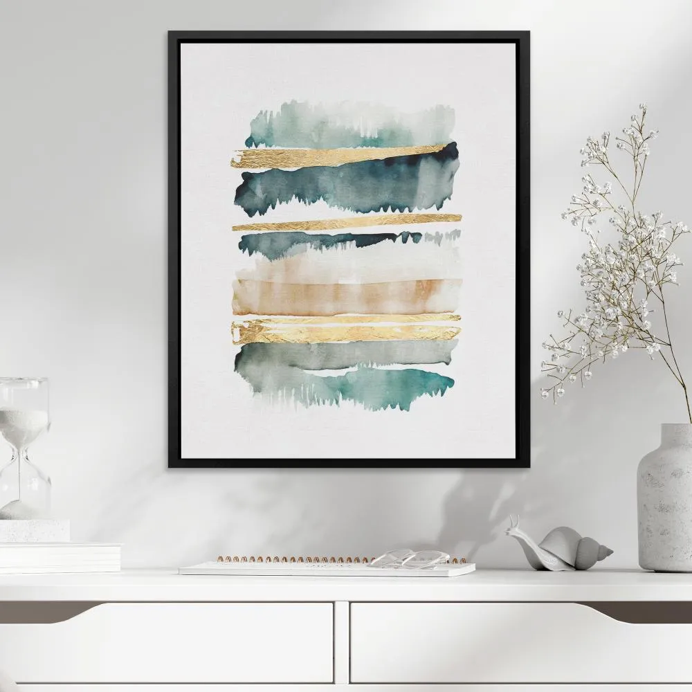 Abstract Forest with Gold