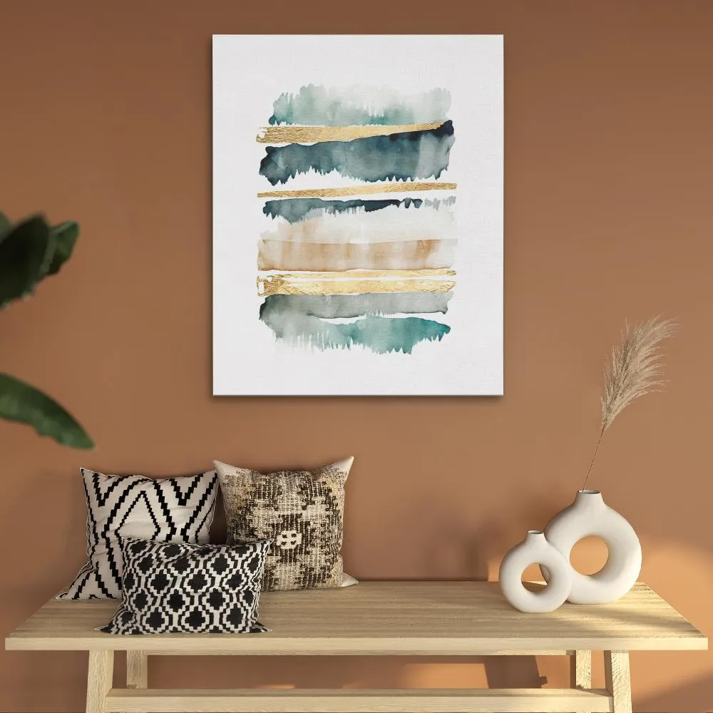 Abstract Forest with Gold