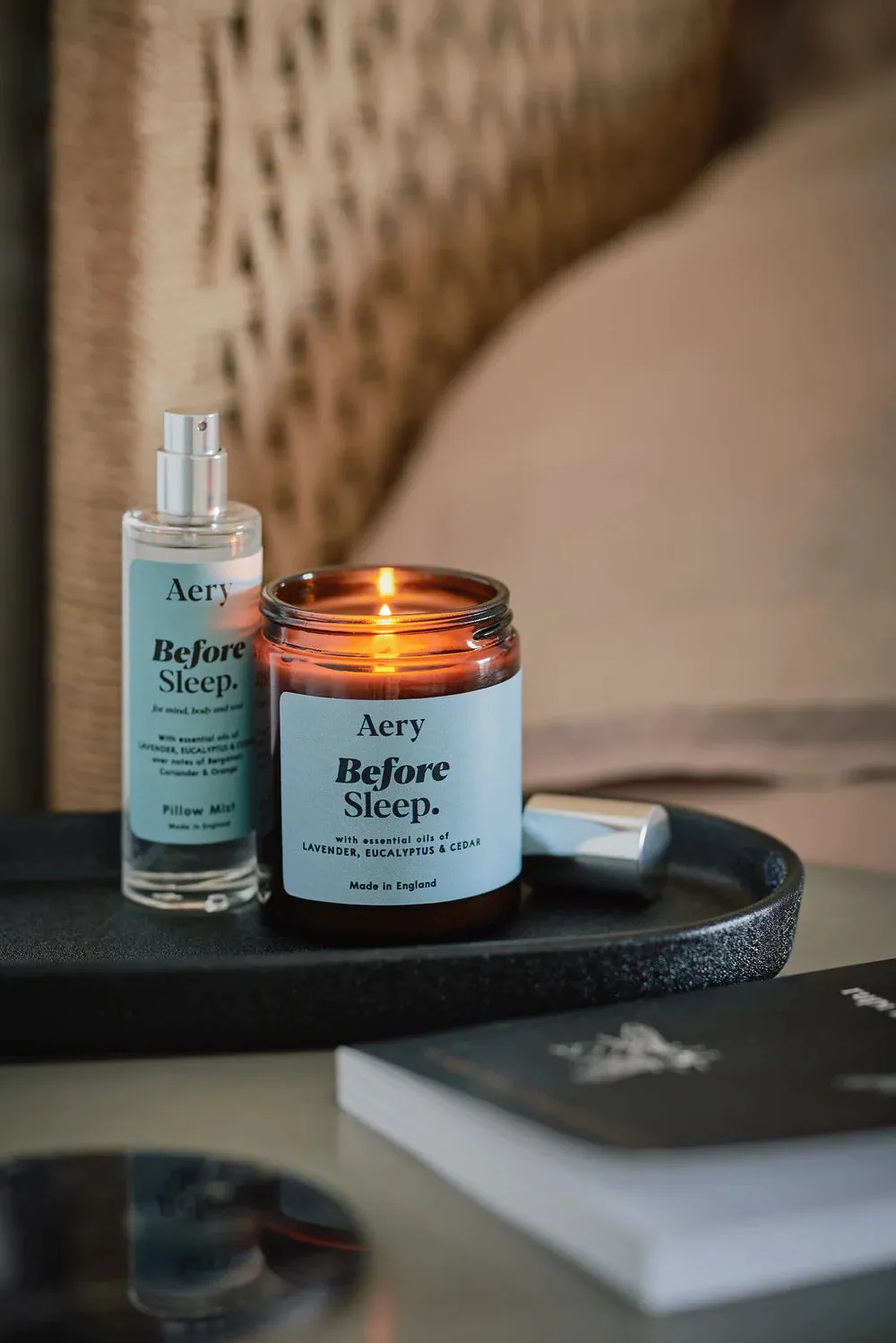 Aery Before Sleep Scented 140g Jar Candle - Lavender. Eucalyptus & Cedar