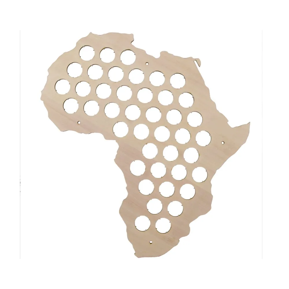 African Beer Cap Map Wooden Craft Beer Cap Trap Display
