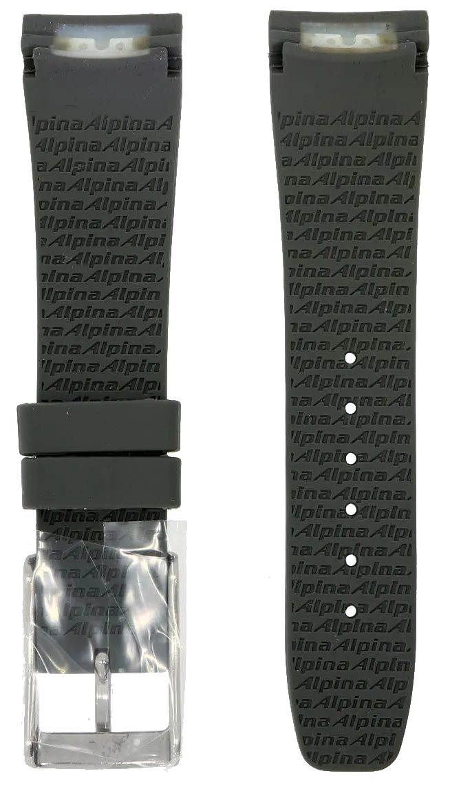 Alpina Seastrong Grey Rubber Strap 22mm