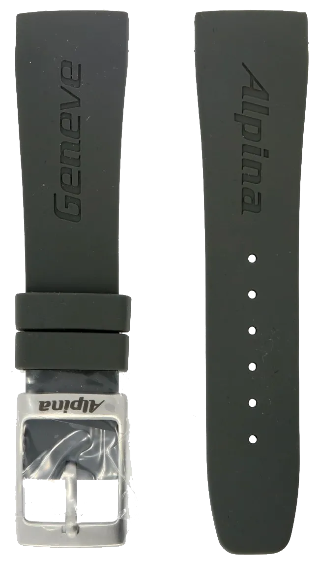 Alpina Seastrong Grey Rubber Strap 22mm