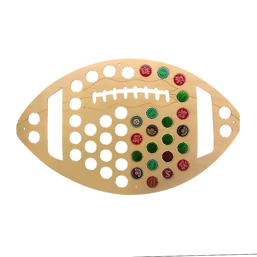 American Football  Cap Map Rugby Ball Wooden Cap Trap  Cap Holder Cap Collection Wall Art Display Map
