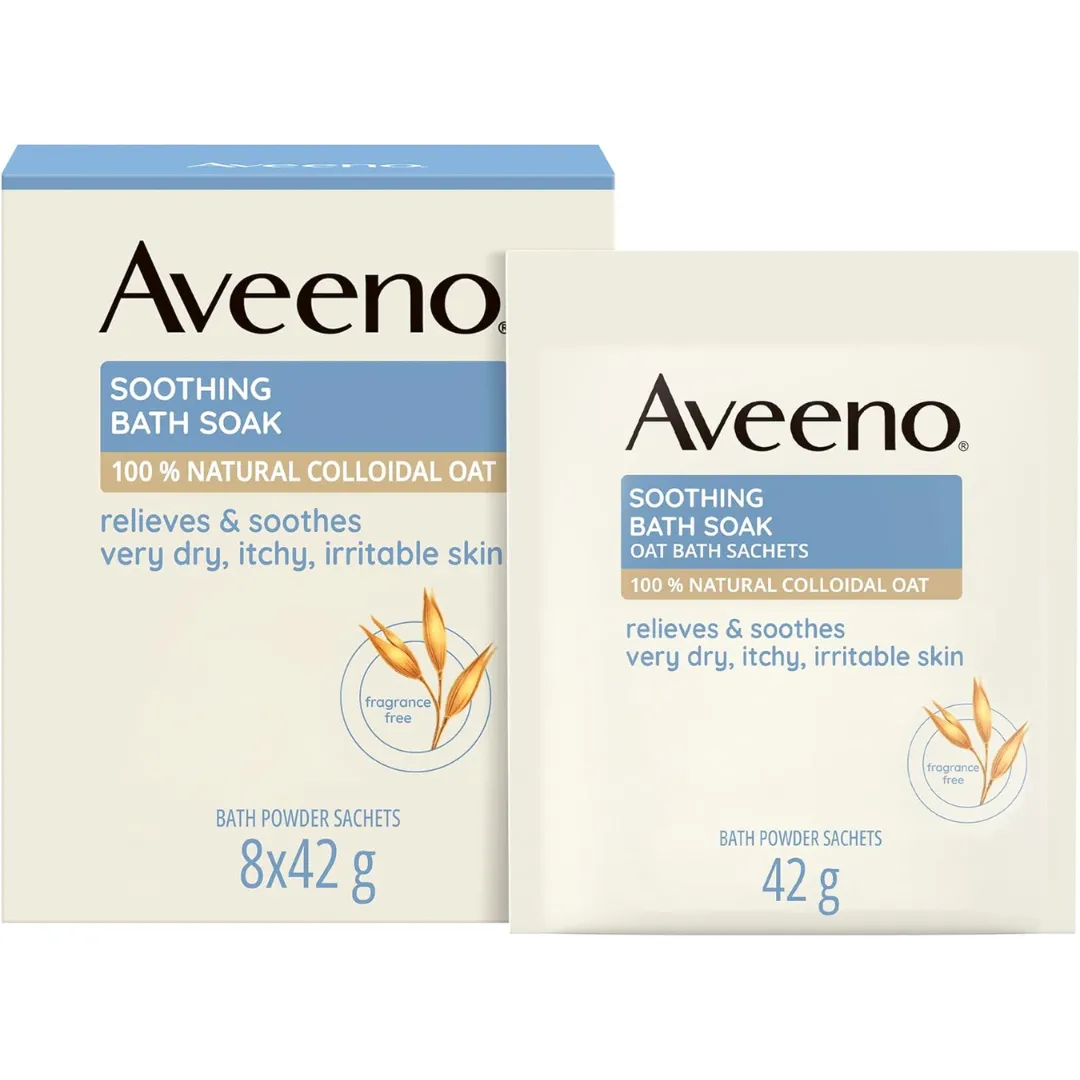 Aveeno Soothing Bath Soak Powder Sachets 8x42g  (T)