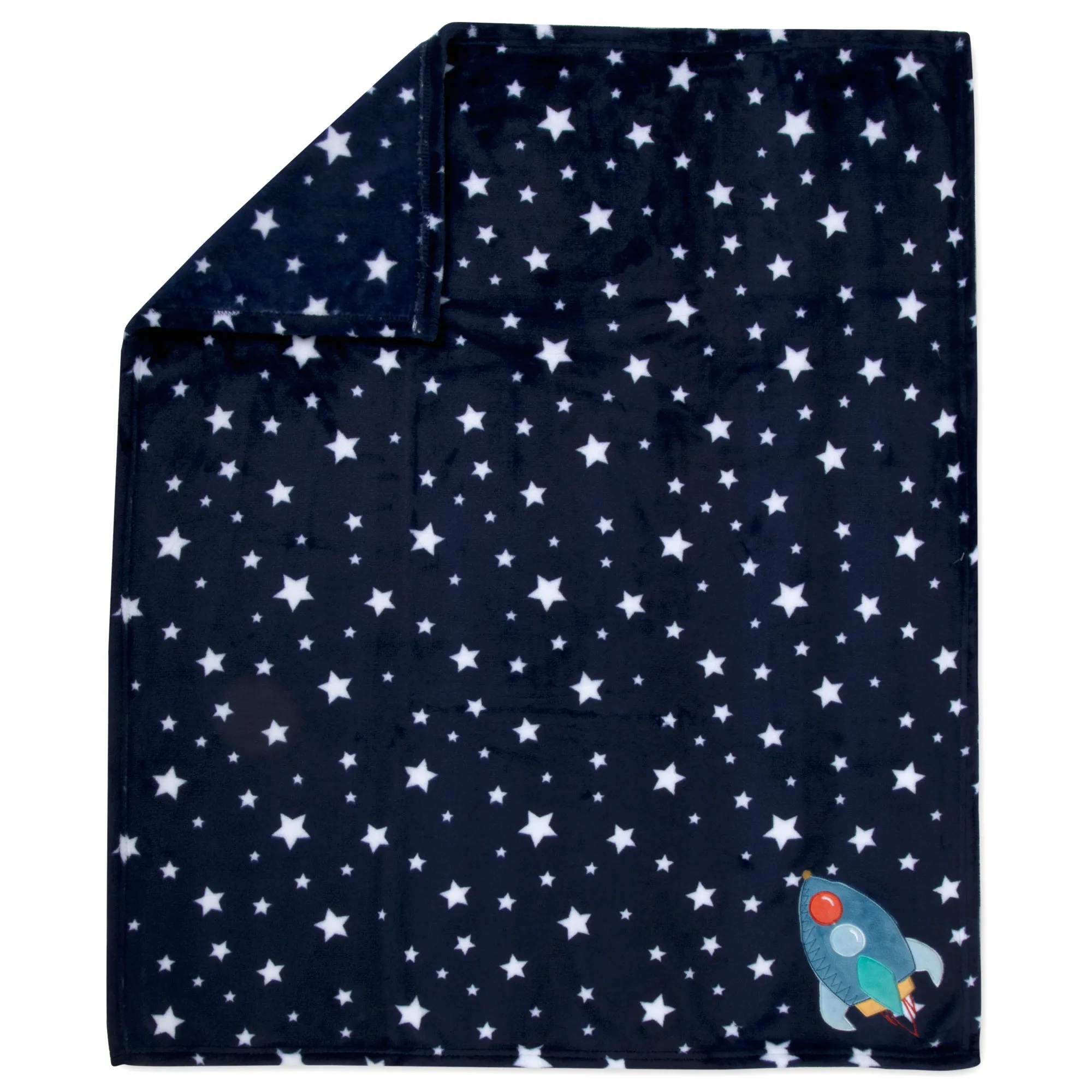 Baby Fleece Blankets 36" x 30" - Space Ship Themed