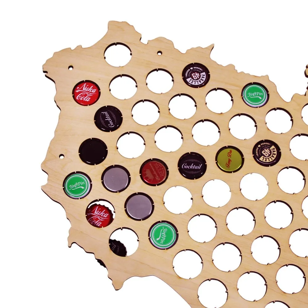 Beer Bottle Cap Map Of Spain Wooden Beer Cap Map Collection Espana Hanging Display Map Spanish Home Decoration Accessories