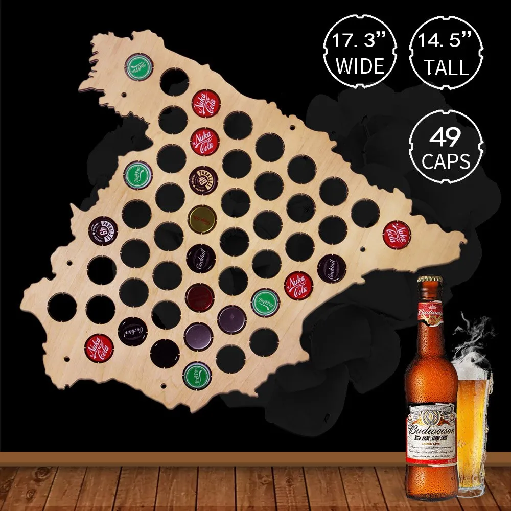 Beer Bottle Cap Map Of Spain Wooden Beer Cap Map Collection Espana Hanging Display Map Spanish Home Decoration Accessories