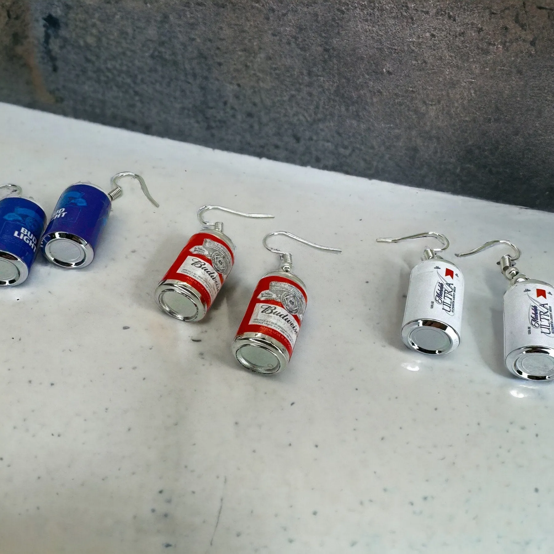 Beer Earrings - Handmade Earrings, Happy Hour, Beer Accessories, Beer Koozie, Beer Can, Beer Jewelry, Handmade Earrings, Drink Earrings