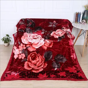 Bezzilish Home Ultra Soft Luxurious Embossed Very Warm Korean Mink Blankets Single Bed for Winter -60 x 90 Inches (Multicolor2)