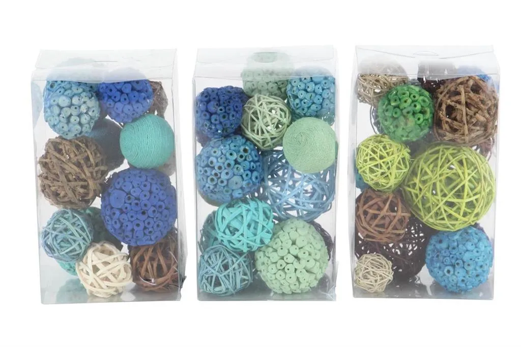 BLUE DRIED PLANT HANDMADE ORBS & VASE FILLER WITH VARYING DESIGNS