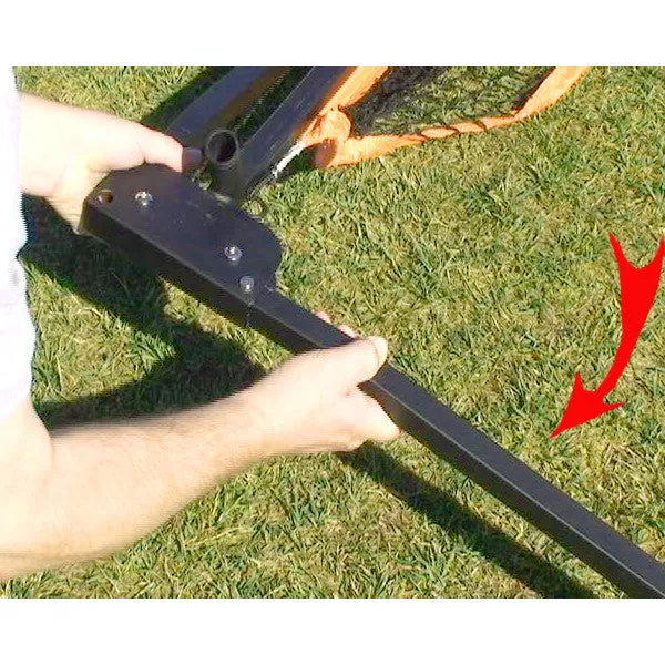 Bow Net Bow-Barrier Portable Lacrosse Backstop Wall with Roller Bag