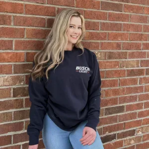 Busch Light Logo Navy Crewneck Sweatshirt