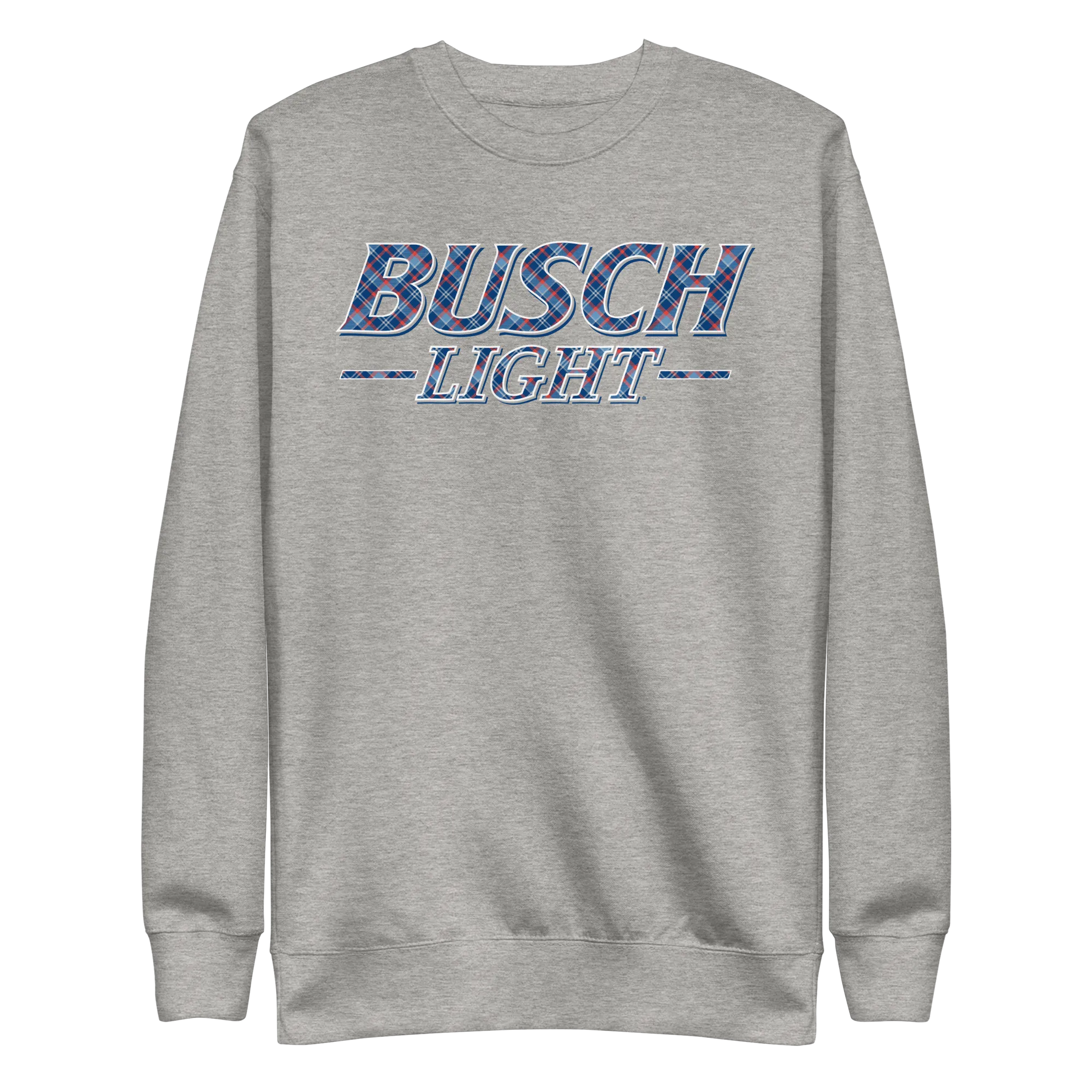 Busch Light USA Plaid Logo Crewneck Sweatshirt