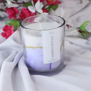 CANDLEVANNAH Aroma Scented Soy Wax Customize Clear Glass Candle, 495gm, 50  Hrs| Luxury Aroma Therapy Clear Glass Design | Scented Candles for Home Decor Gift Set Customize Colour & Scent