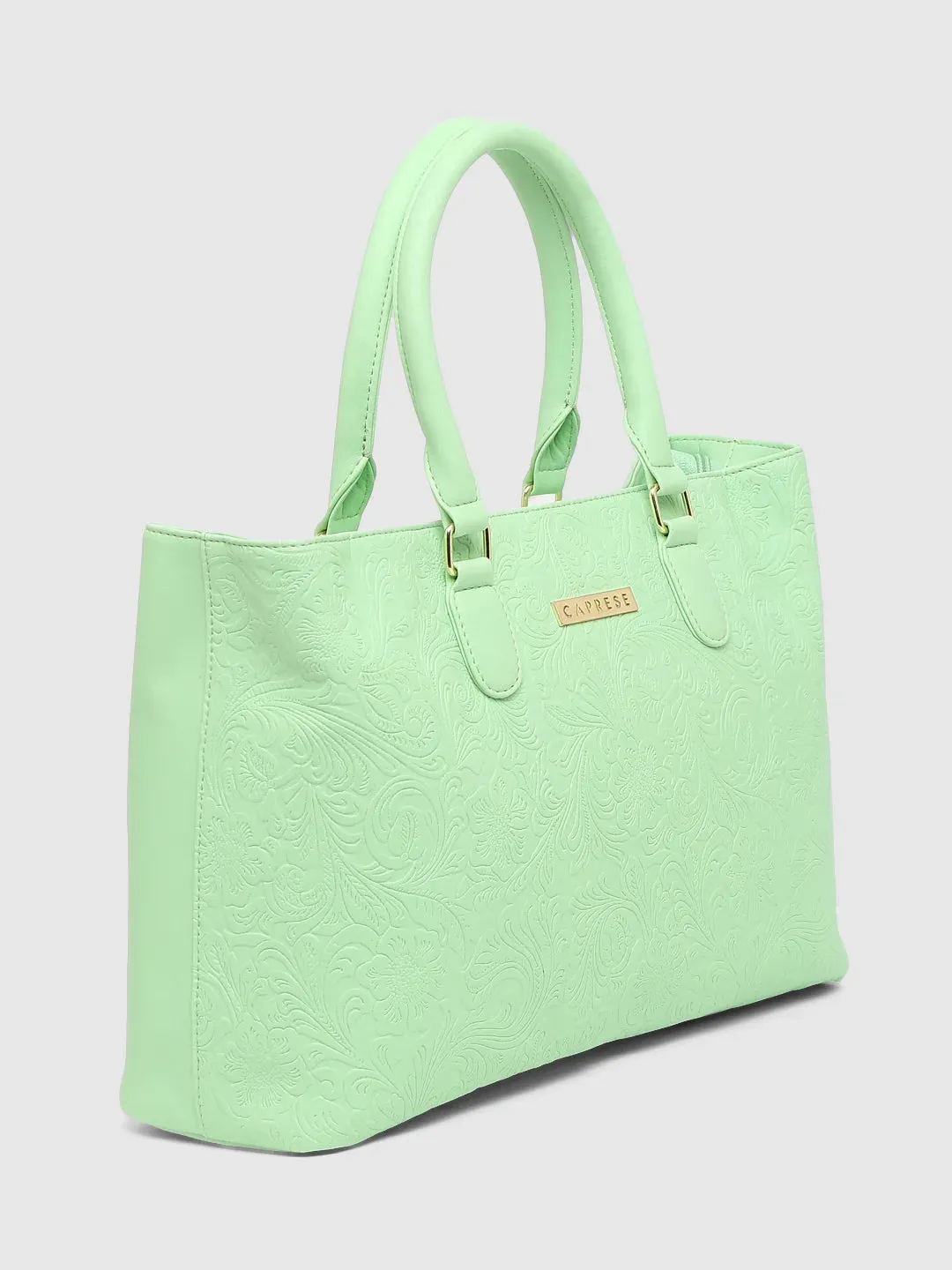 Caprese Avalon Floral Tote Medium Green Ash