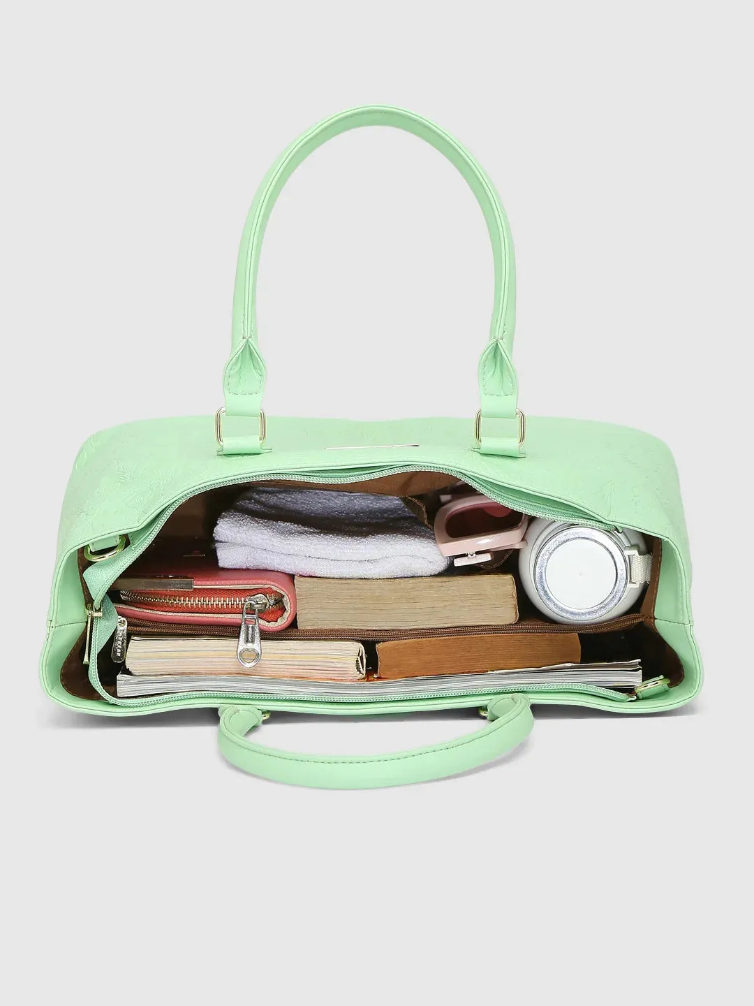 Caprese Avalon Floral Tote Medium Green Ash