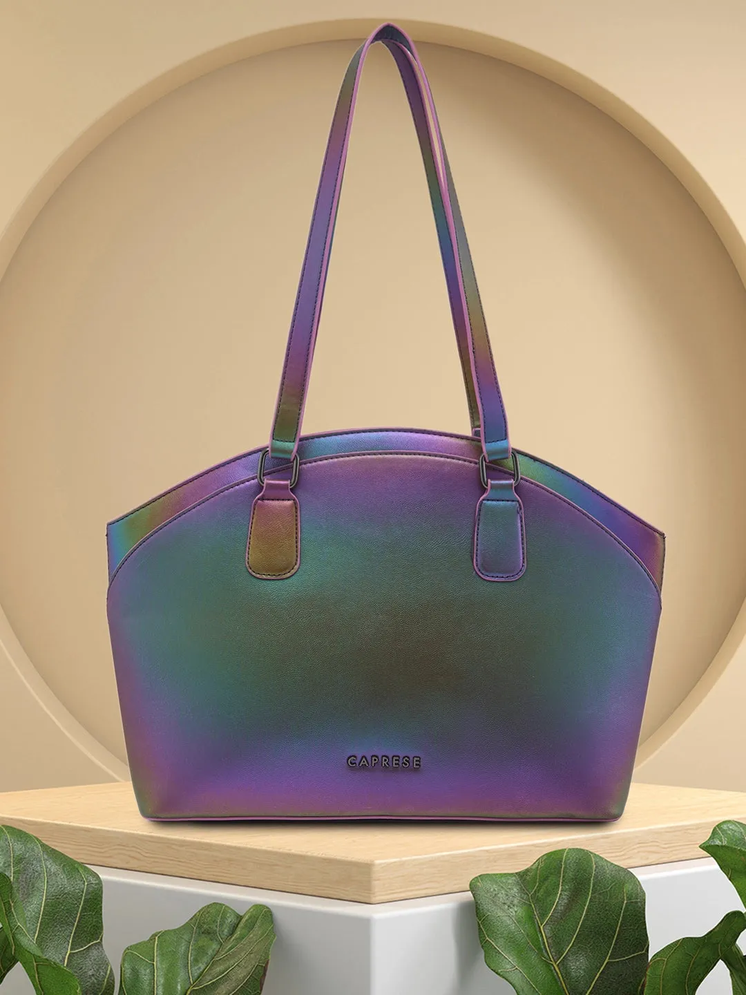 Caprese Iris Iridescent Tote Medium Purple