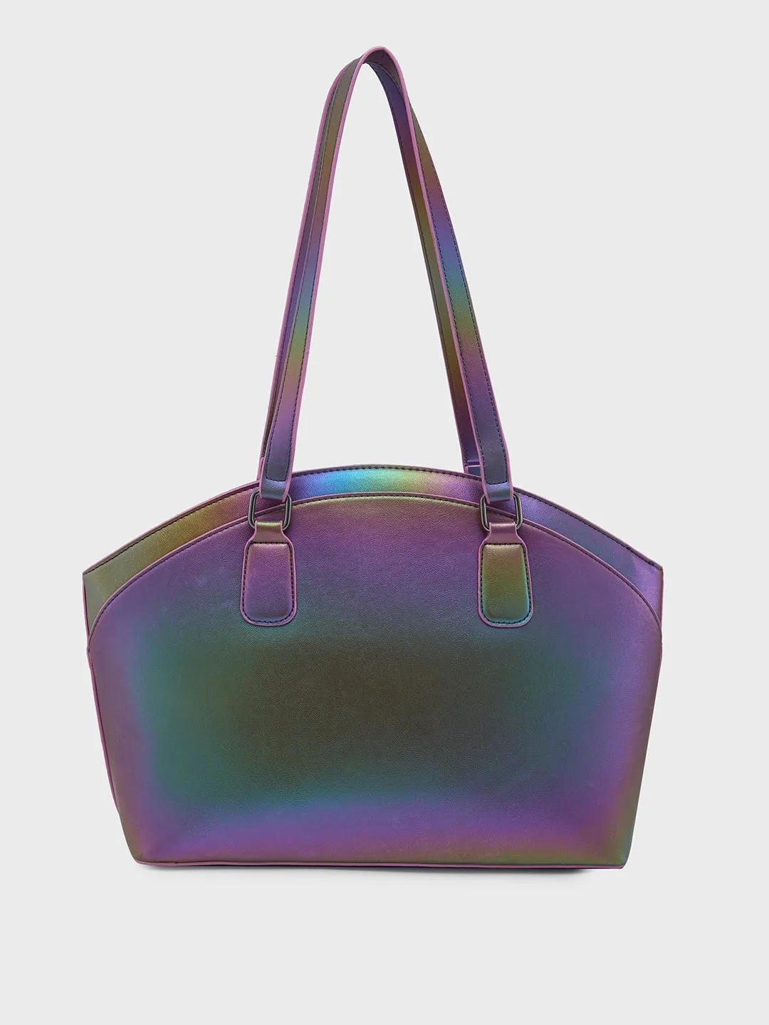 Caprese Iris Iridescent Tote Medium Purple
