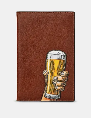 Cheers Brown Leather Golf Scorecard Holder