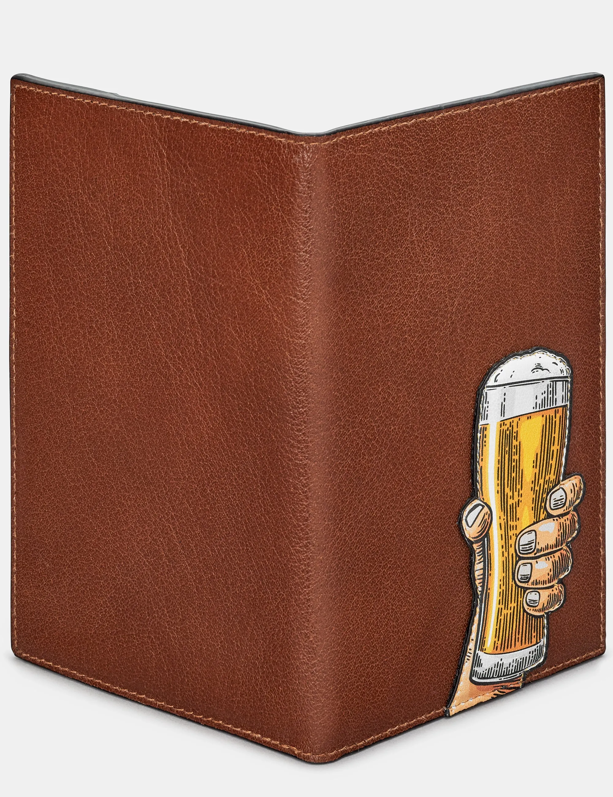 Cheers Brown Leather Golf Scorecard Holder