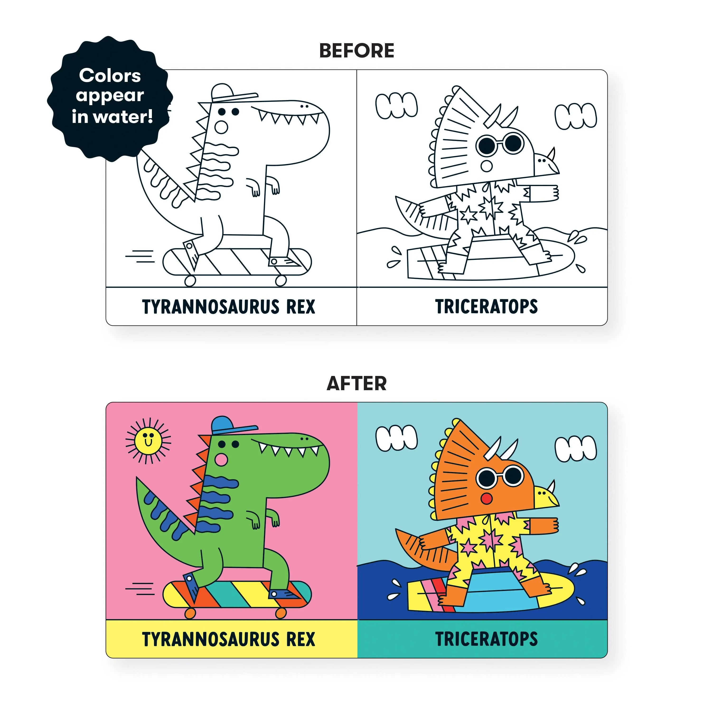 Color Magic Bath Book - Rub-a-Dub Dinos!