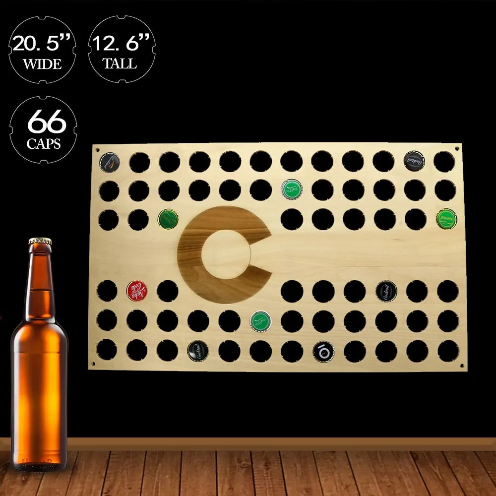 Colorado  Cap Map Home Bar Craft  Drink Up  Cap Trap Hanger Pubs Man Caves Groomsman Gifts All States Available