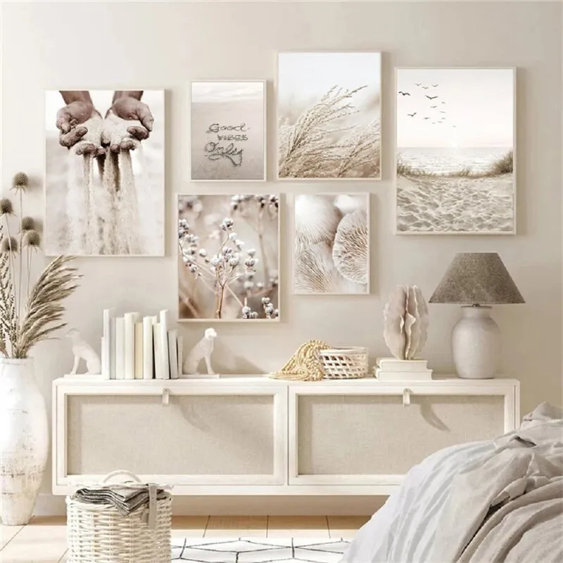 Dandelion Beach Sunset Simple Landscape Wall Art Fine Art Canvas Prints Lifestyle Pictures Of Nature For Living Room Bedroom Decor