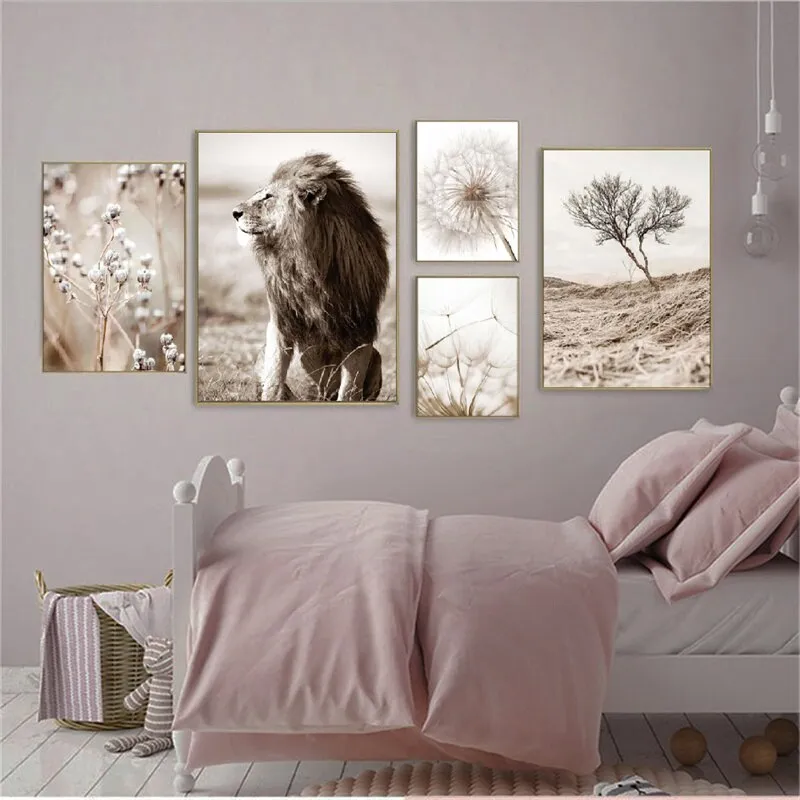 Dandelion Beach Sunset Simple Landscape Wall Art Fine Art Canvas Prints Lifestyle Pictures Of Nature For Living Room Bedroom Decor
