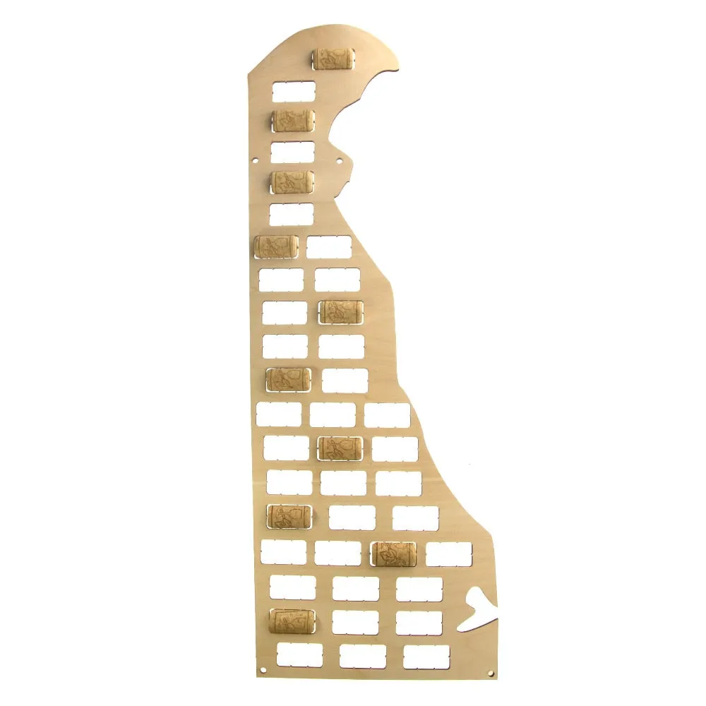 Delaware  Cork Wall Display Map Delaware Wood Cutout Shaped Cork  Map  Wood Map  For New Home