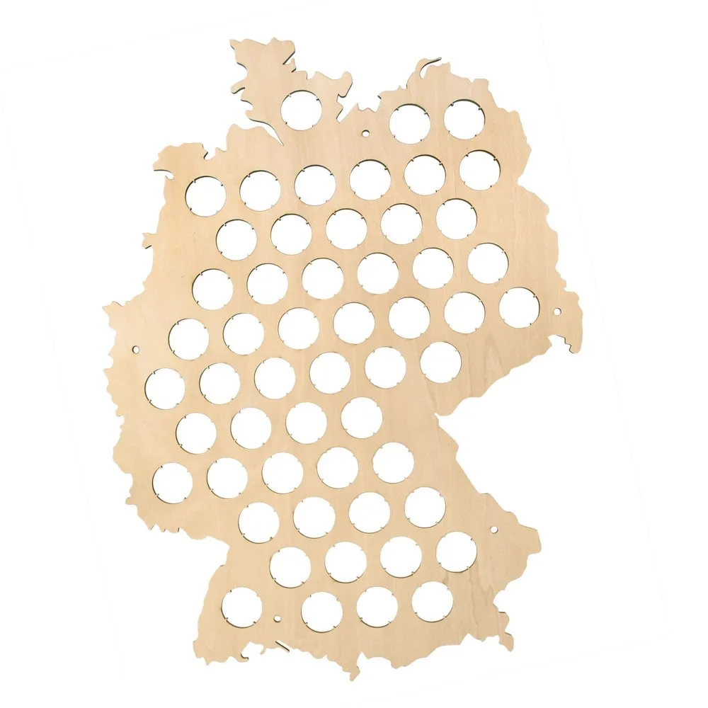 Deutschland Beer Cap Display Map Beer Cap Map Man Cave Germany Wall Art Wood Cap Trap Map Germany Bottle Cap Map Gifts for Dad