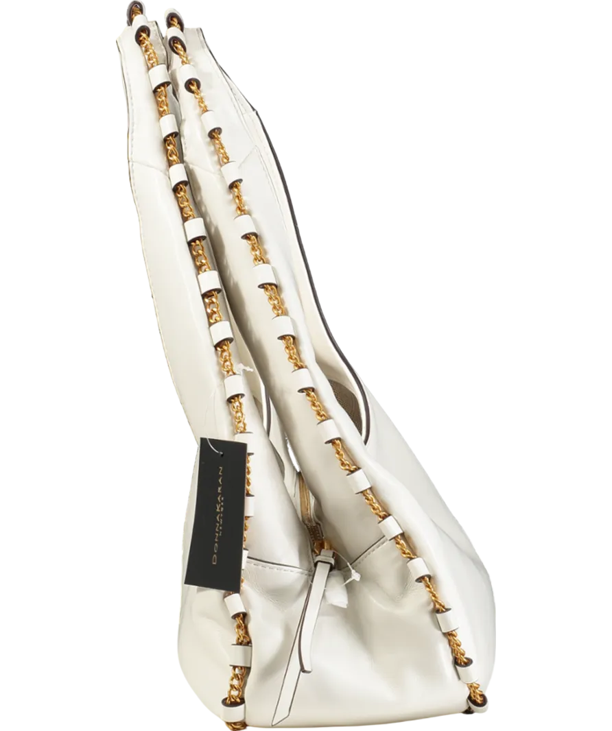 Donna Karan White New York Batiste Small Shoulder Bag