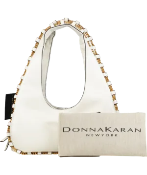 Donna Karan White New York Batiste Small Shoulder Bag
