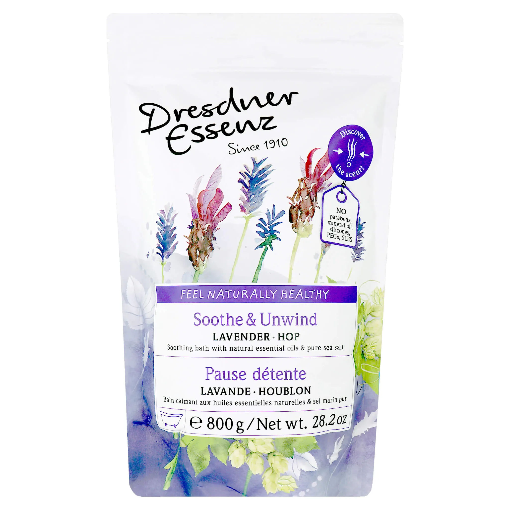 Dresdner Essenz Sooth Unwind Lavender Hop Flower Bath Salts
