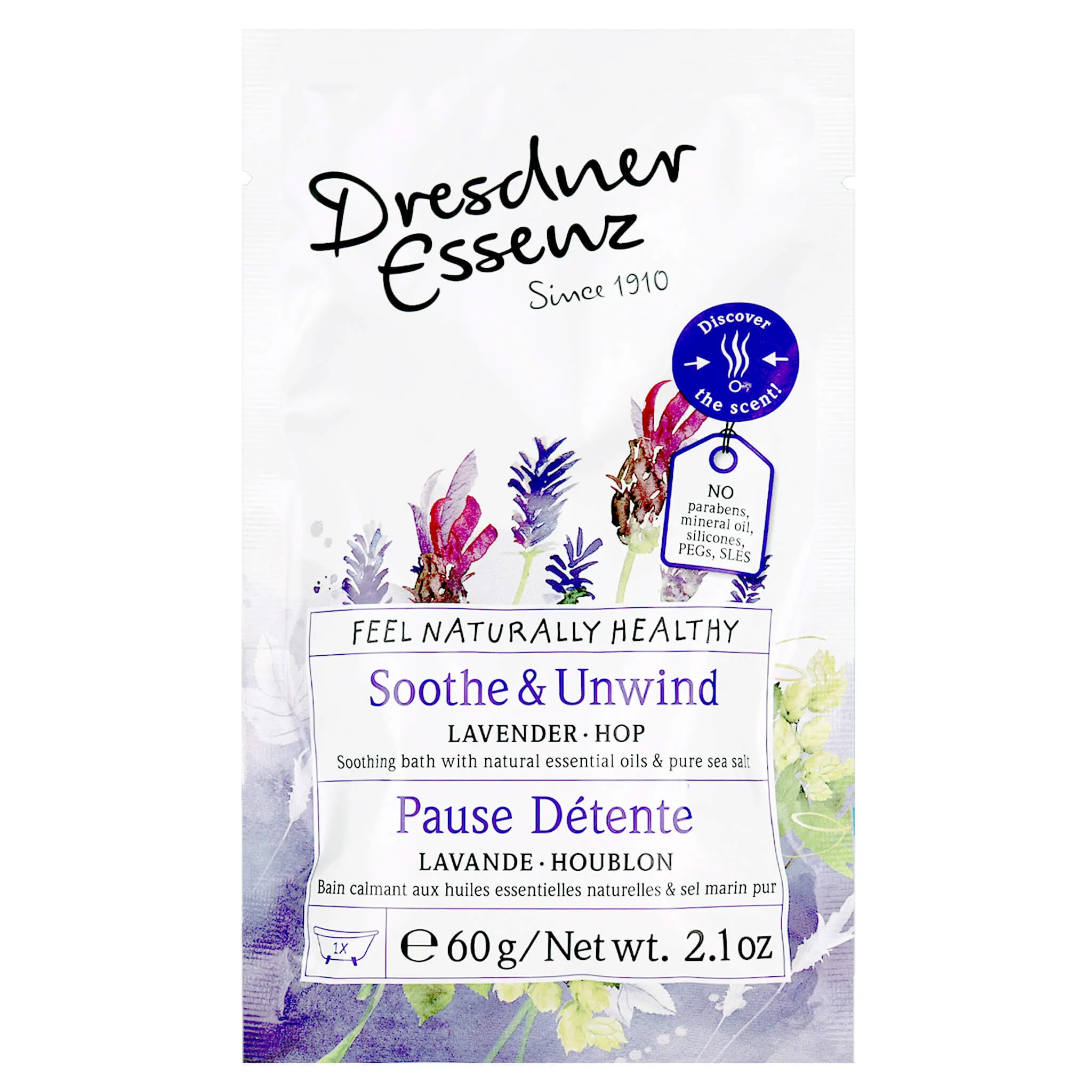 Dresdner Essenz Sooth Unwind Lavender Hop Flower Bath Salts