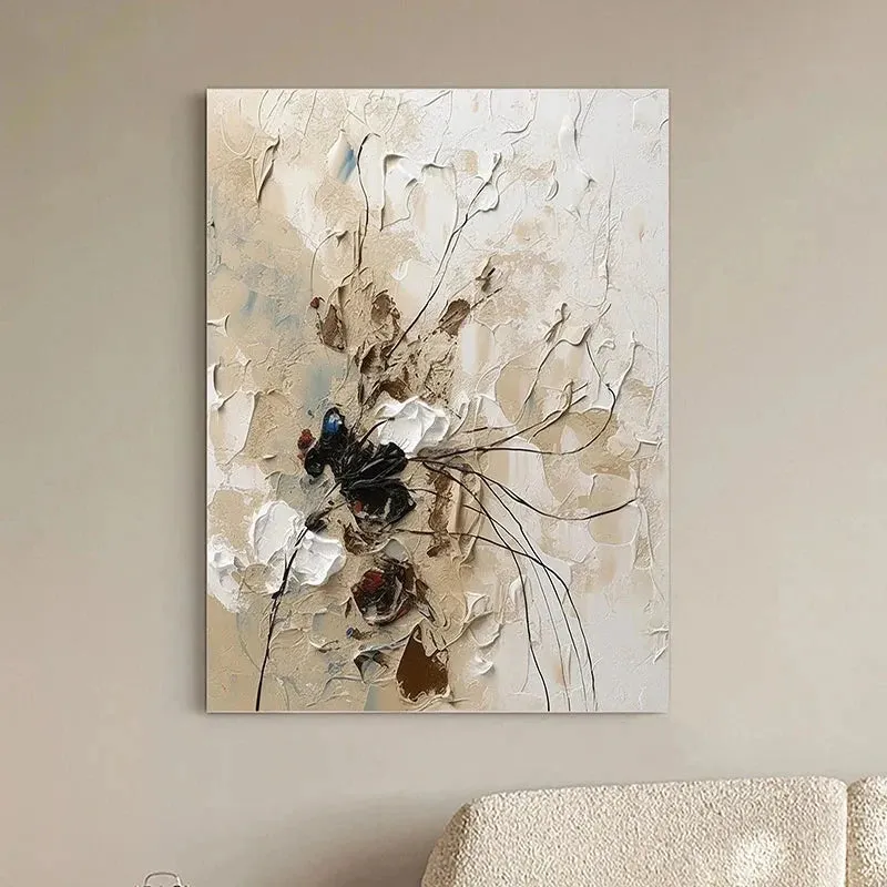 Elegant Blossoms With Gold Accents Wall Art Fine Art Canvas Prints Modern Abstract Botanical Picture For Living Room Entranceway Wall Decor