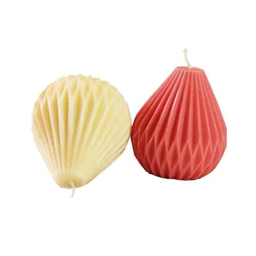 Eveis | Candles Pillar Pure Handmade Pear Designer candle Candle | (Set of 2)