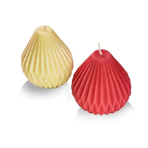 Eveis | Candles Pillar Pure Handmade Pear Designer candle Candle | (Set of 2)